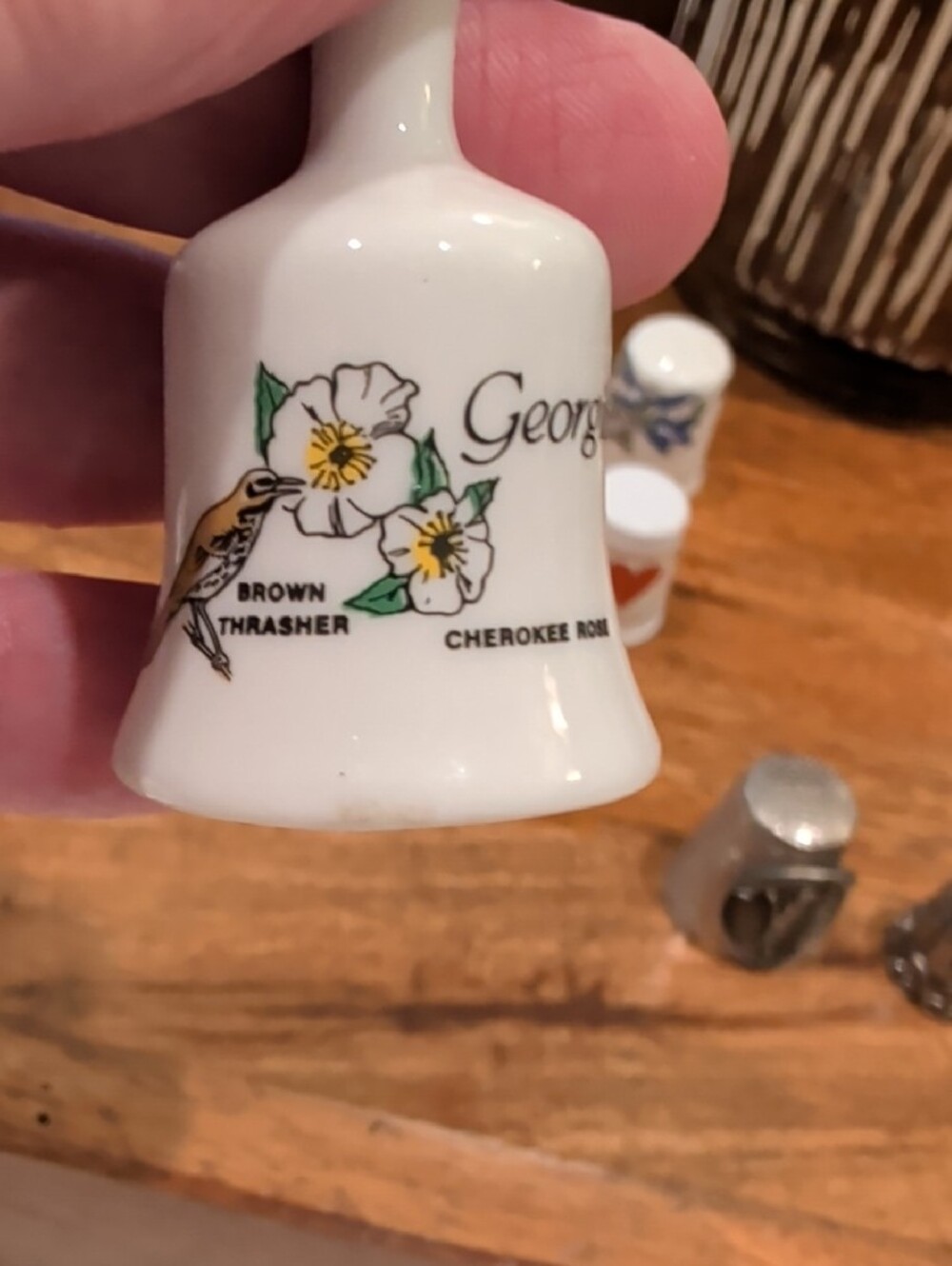 Assorted Collectible Thimble Set - Ceramic & Metal - Picture 8 of 14